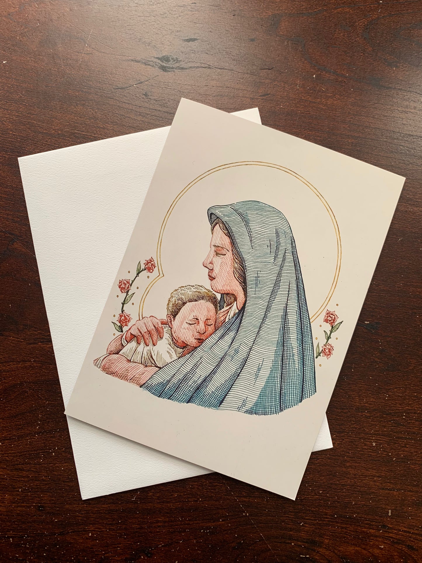 Madonna & Child Greeting Card 5x7 (Set of 5)